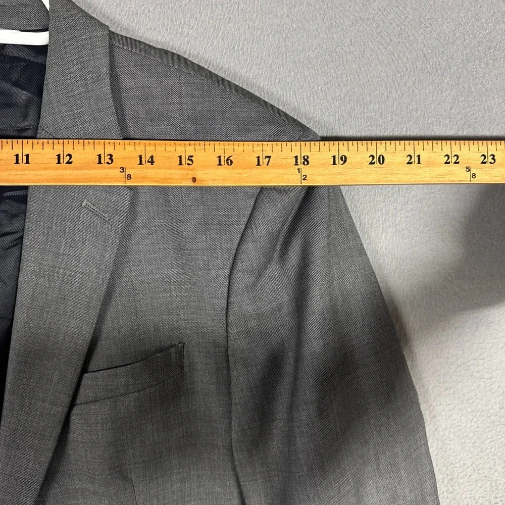 Banana Republic Blazer Mens 42L Grey Slim Fit Marzotto Wool Sport Coat Jacket